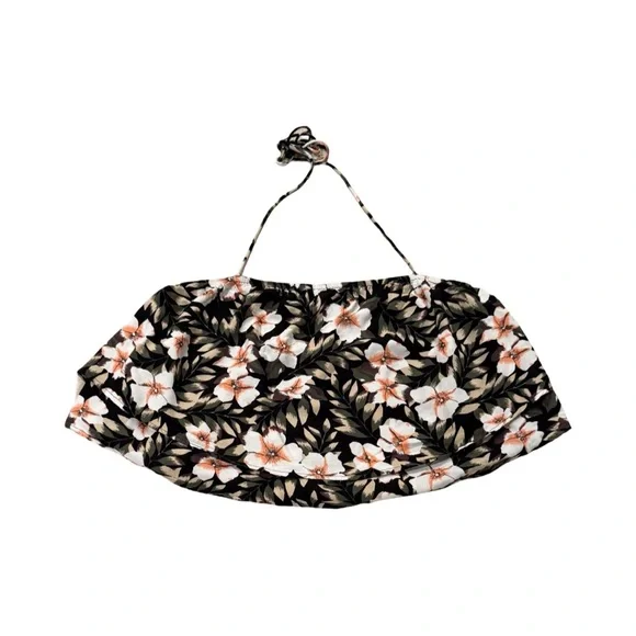 Volcom Black and Cream Floral Top - Picture 4 of 9
